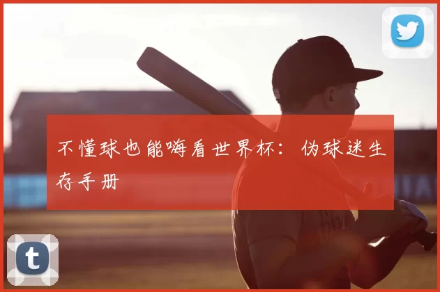 不懂球也能嗨看世界杯:伪球迷生存手册