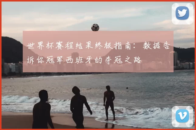 世界杯赛程结果终极指南:数据告诉你冠军西班牙的夺冠之路