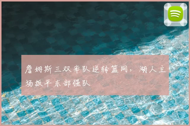 詹姆斯三双率队逆转篮网，湖人主场扳平东部强队